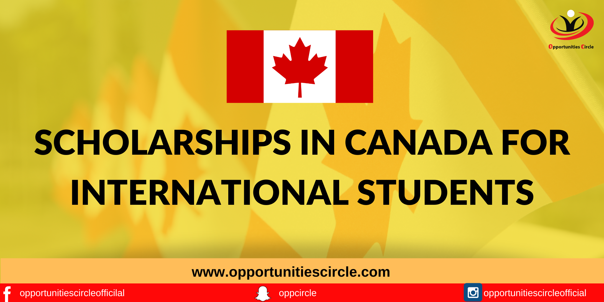 Scholarships in Canada for International Students - Opportunities Circle
