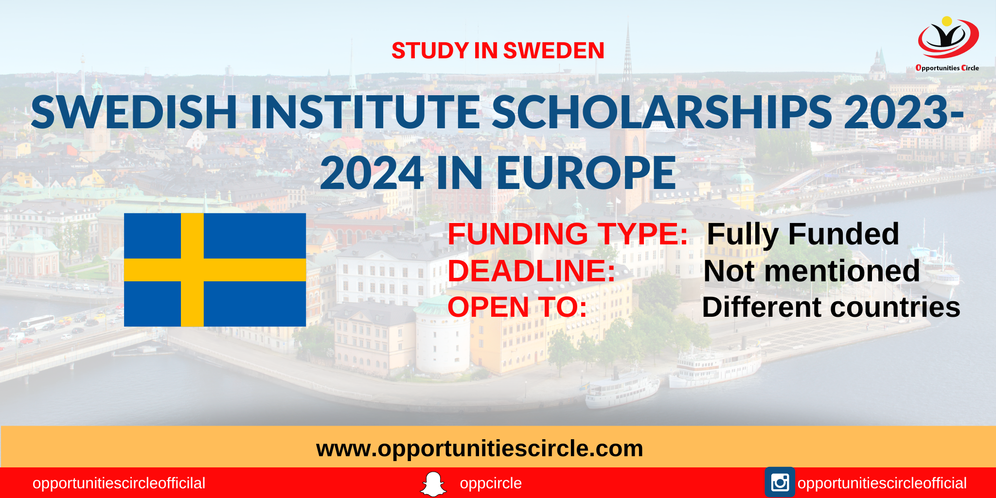Swedish Institute Scholarships 20232024 in Sweden Fully Funded