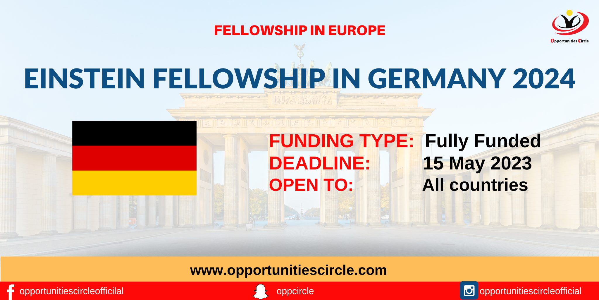 Einstein Fellowship in Germany 2024 Fully Funded Fellowship in Europe
