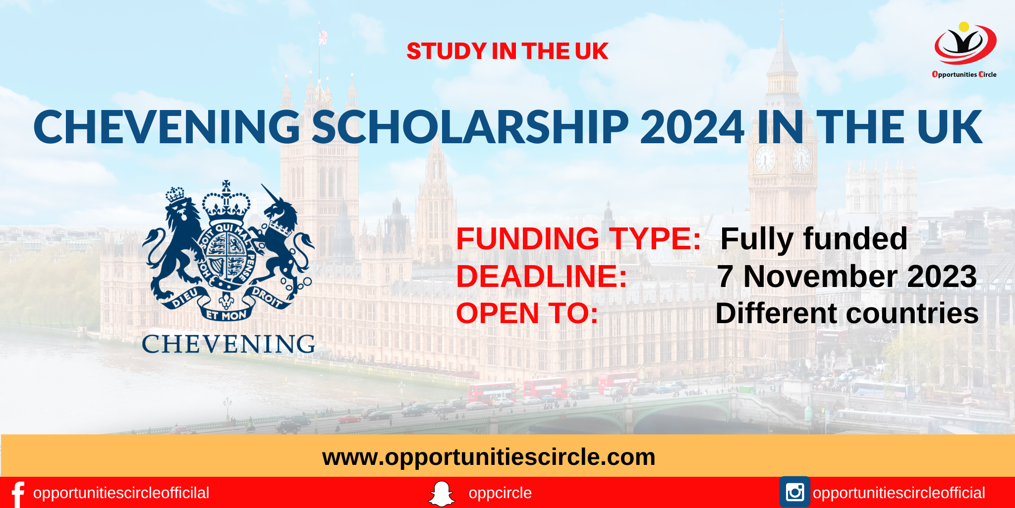 Chevening Scholarship 2024 in the UK Fully Funded Study in the UK