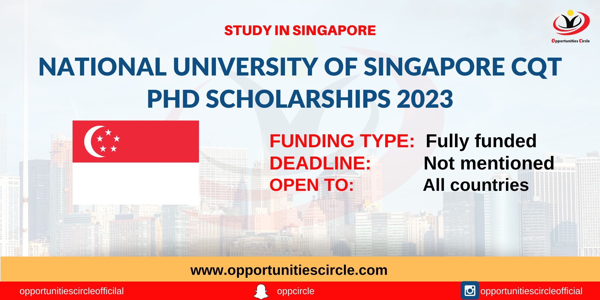 scholarships in singapore for phd