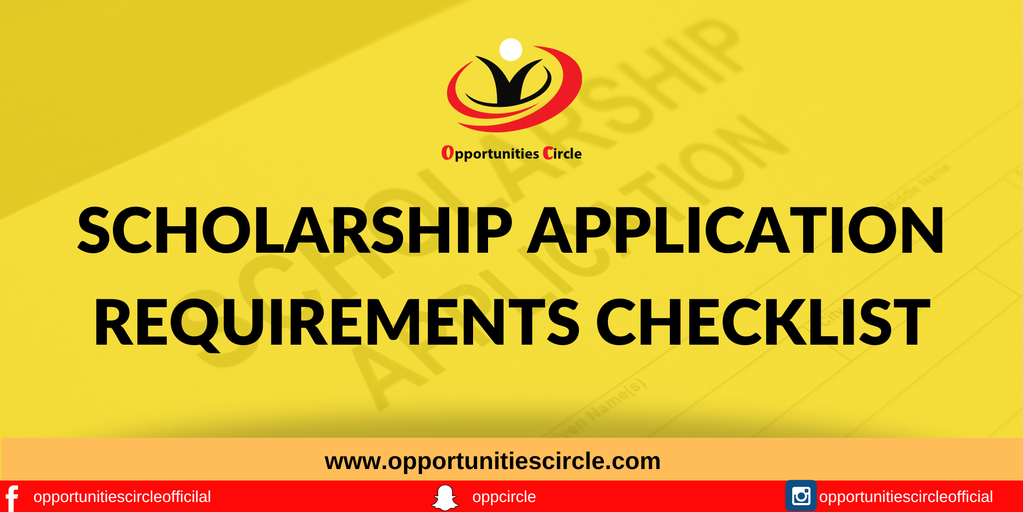 Scholarship Application Requirements Checklist 2023-2024