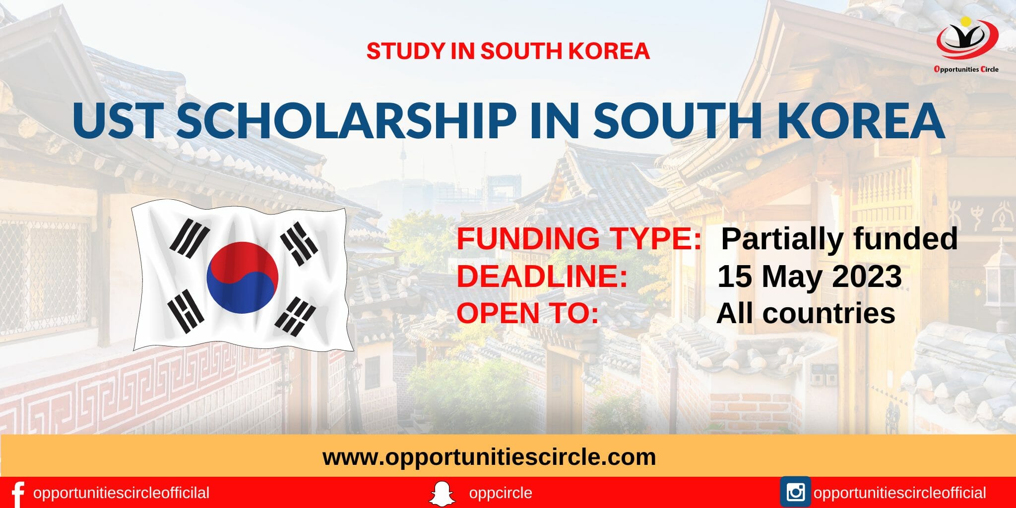 UST Scholarship in South Korea 20232024 Opportunities Circle