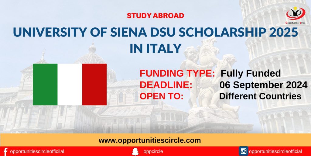 University of Siena DSU Scholarship 2025 in Italy