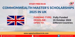 Commonwealth Master's Scholarships 2025 in UK