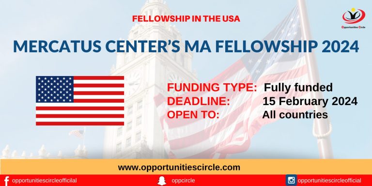 Mercatus Center’s MA Fellowship Program 2024 in USA | Fully Funded