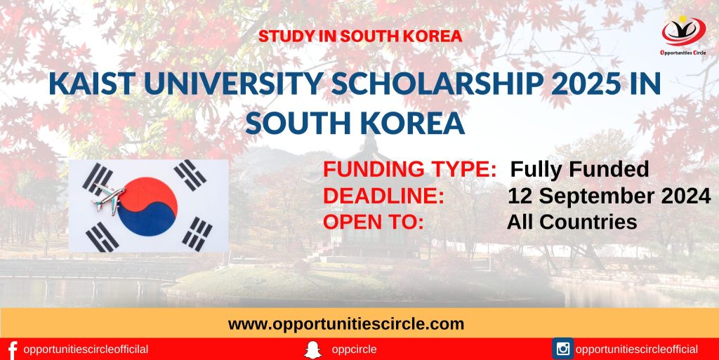 KAIST University Scholarship 2025 in South Korea