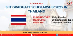 SIIT Graduate Scholarship 2025 in Thailand