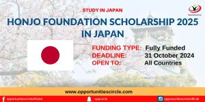 Honjo Foundation Scholarship 2025 in Japan