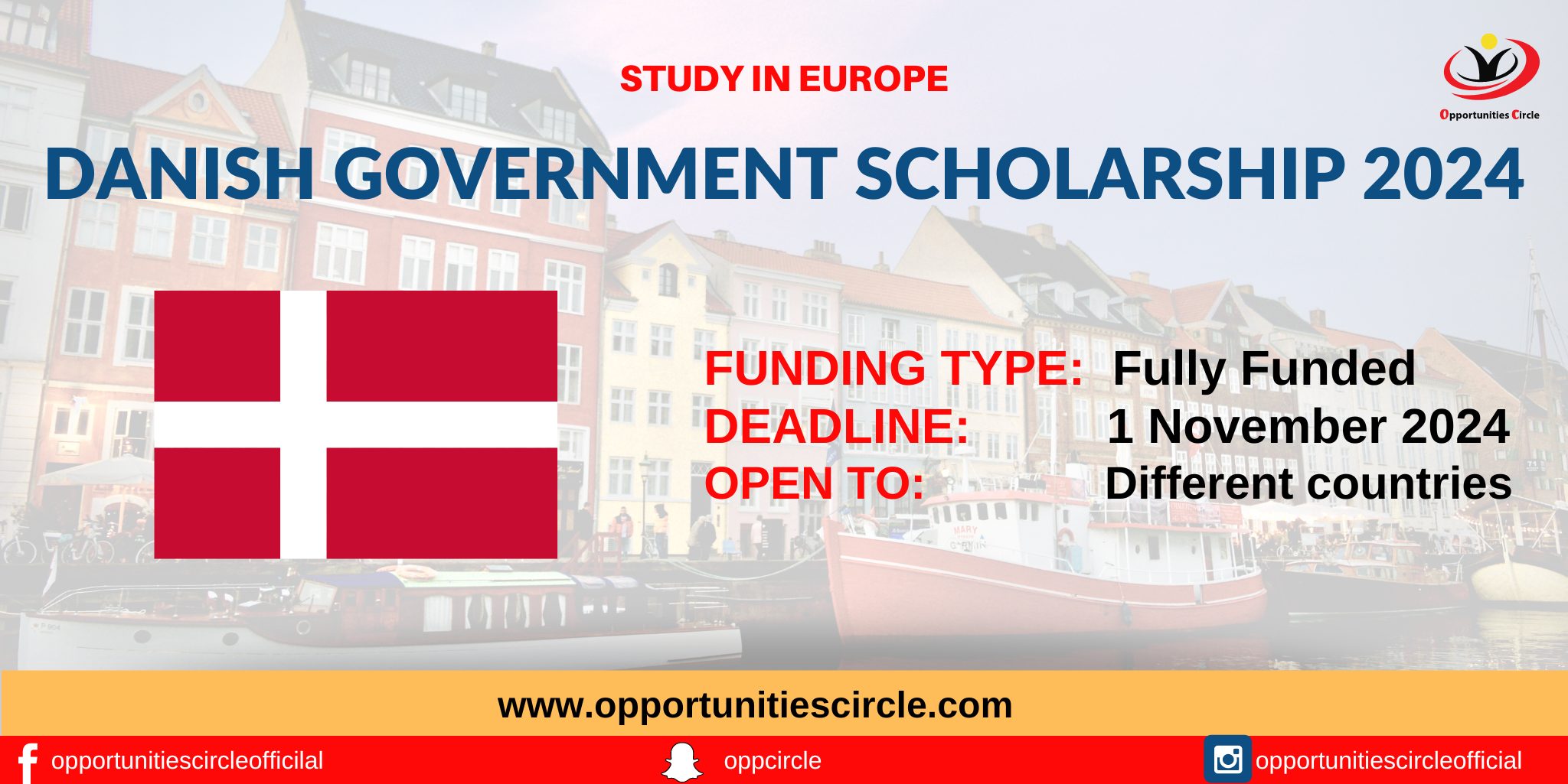 Danish Government Scholarship 2024 Study in Europe Fully Funded