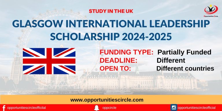 Glasgow International Leadership Scholarship 2024-2025