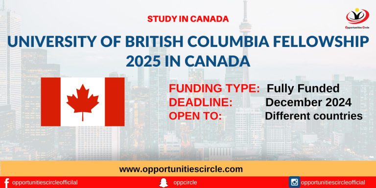 University of British Columbia Fellowship 2025 in Canada