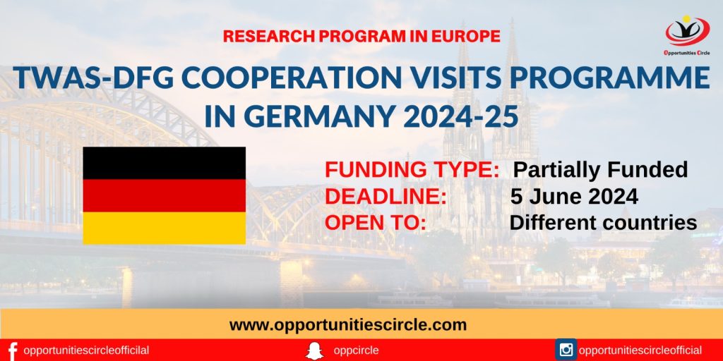 TWAS-DFG Cooperation Visits Programme in Germany 2024-25