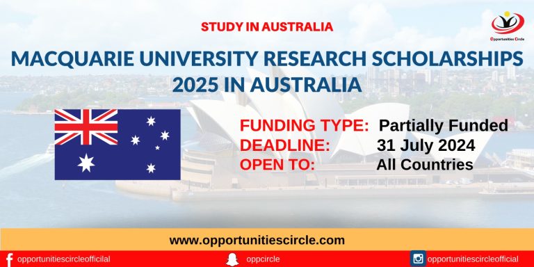 Macquarie University Research Scholarships 2025 in Australia