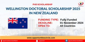 Wellington Doctoral Scholarship 2025 in New Zealand